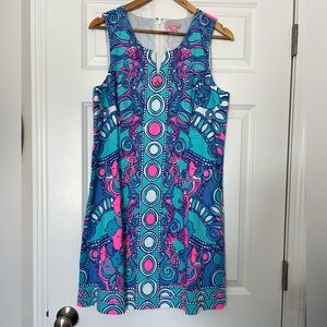 Lilly Pulitzer Abigail shift dress size 14 Sea Jewels